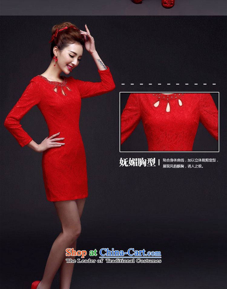 The privilege of serving-leung bows services 2015 new red qipao short) Bride wedding dress retro improved stylish short-sleeved short of M-40 picture, prices, brand platters! The elections are supplied in the national character of distribution, so action, buy now enjoy more preferential! As soon as possible.