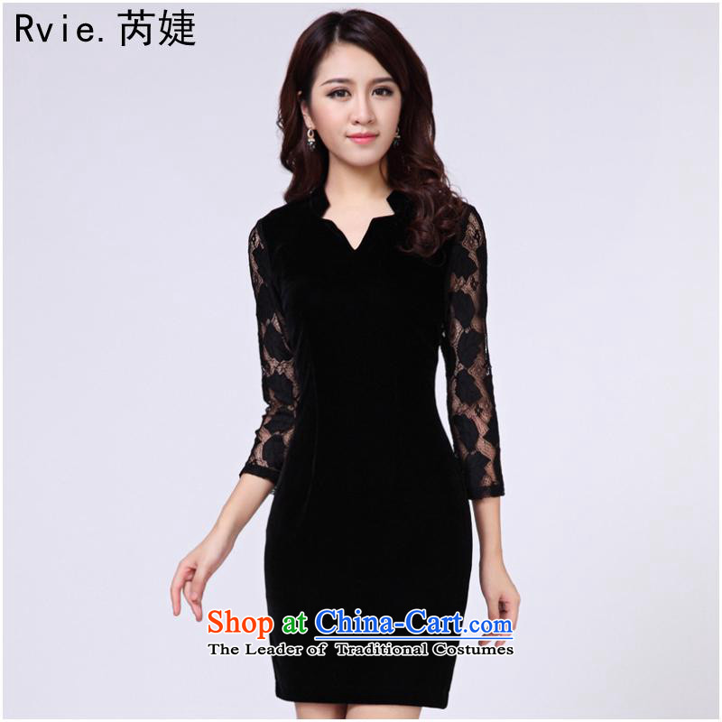 New Spring and Autumn 2014 Sau San retro Kim scouring pads qipao temperament population of 7 large short-sleeved green XXXL, QIPAO) and involved (rvie.) , , , shopping on the Internet