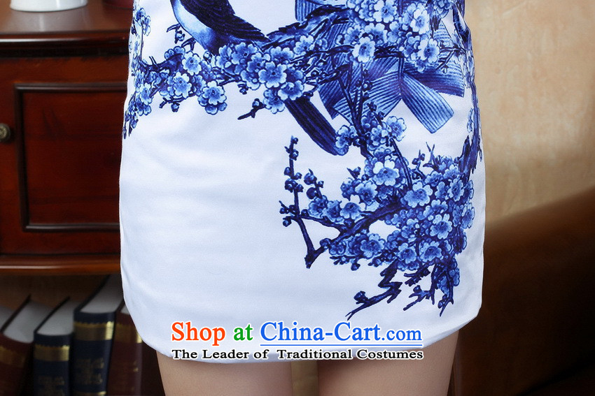 2015 Autumn and winter new cheongsam dress porcelain stylish improved bridesmaid cheongsam dress Phillips-head blue 001 M picture, prices, brand platters! The elections are supplied in the national character of distribution, so action, buy now enjoy more preferential! As soon as possible.