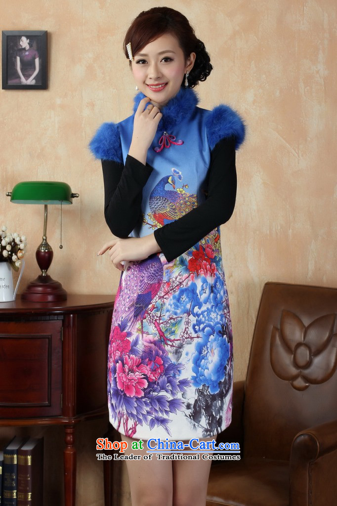 2015 Autumn and winter new cheongsam dress porcelain stylish improved bridesmaid cheongsam dress Phillips-head blue 001 M picture, prices, brand platters! The elections are supplied in the national character of distribution, so action, buy now enjoy more preferential! As soon as possible.