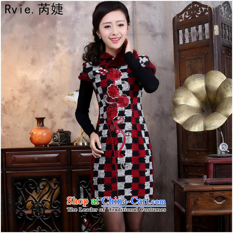 The autumn and winter new improved Couture fashion Chinese Dress Tang dynasty dresses qipao and Jie (black XXL, rvie.) , , , shopping on the Internet