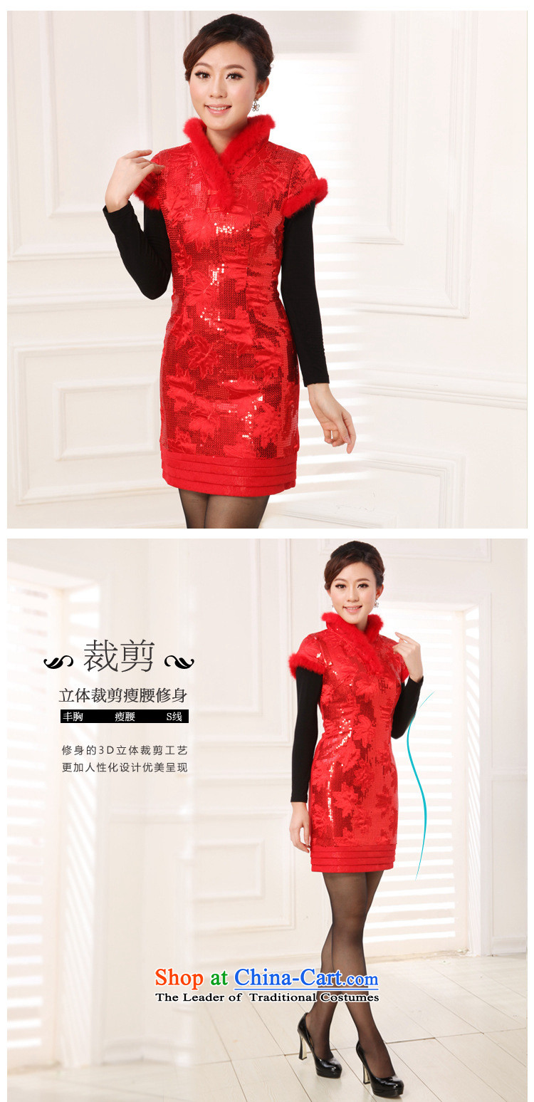 2015 Autumn and winter new improved cheongsam silk embroidery short of the Republic of Korea Air-Sau San qipao skirt red 2 L picture, prices, brand platters! The elections are supplied in the national character of distribution, so action, buy now enjoy more preferential! As soon as possible.