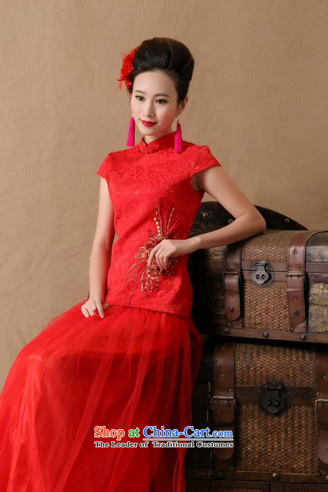 The new 2015 Red stylish marriages ceremony cheongsam dress red XL Photo, prices, brand platters! The elections are supplied in the national character of distribution, so action, buy now enjoy more preferential! As soon as possible.