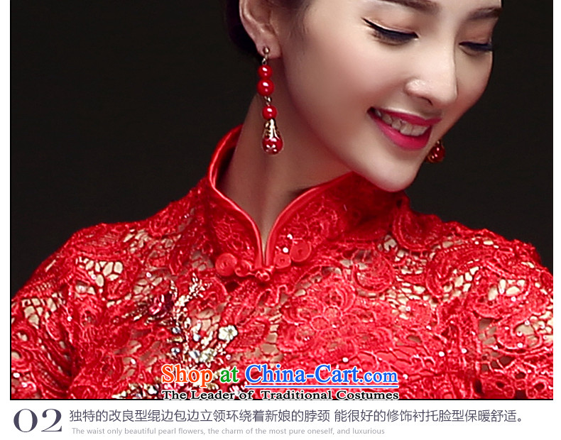 Starring impression wedding dresses 2015 new cheongsam long-sleeved lace marriages bows to red long skirt S picture, prices, brand platters! The elections are supplied in the national character of distribution, so action, buy now enjoy more preferential! As soon as possible.