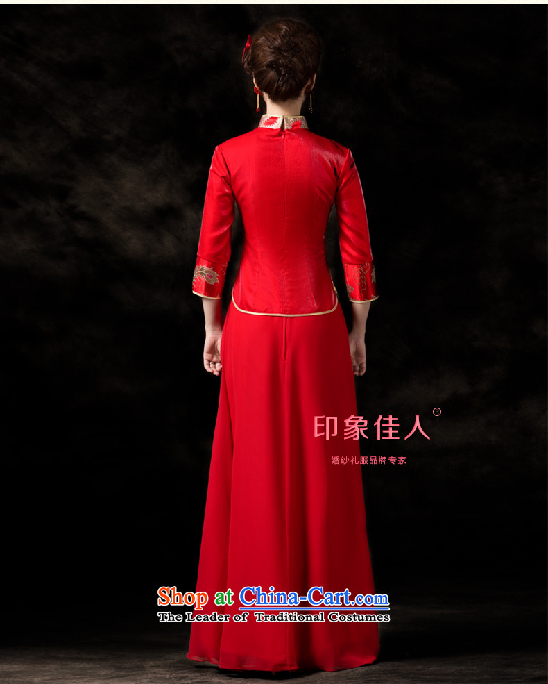 Starring impression of the new long-sleeved brides 2015 qipao bows services fall improved retro Chinese wedding dress longfeng use su Wo Service L picture, prices, brand platters! The elections are supplied in the national character of distribution, so action, buy now enjoy more preferential! As soon as possible.