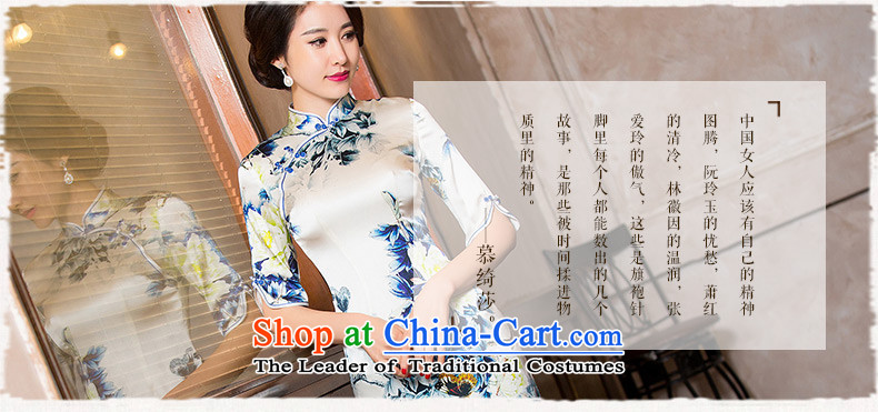 The cross-sa blue butterfly heavyweight Silk Cheongsam with retro style improvement autumn cheongsam dress cheongsam dress in Ms. cuff HY6085 new picture color M brand, prices, picture platters! The elections are supplied in the national character of distribution, so action, buy now enjoy more preferential! As soon as possible.