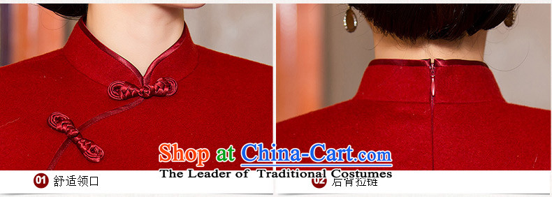 The cross-sa feast Lau 2015 retro cashmere cheongsam dress new retro improved cheongsam dress in the autumn of stylish qipao HY6089 long dark red 2XL Photo, prices, brand platters! The elections are supplied in the national character of distribution, so action, buy now enjoy more preferential! As soon as possible.