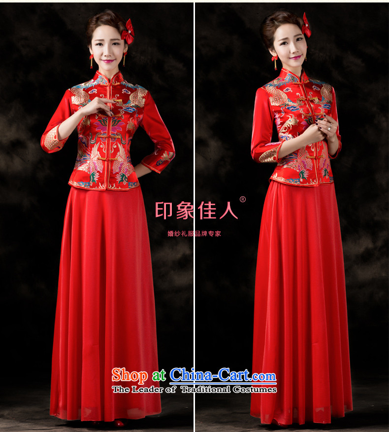 Starring impression of the new Marriage toasting champagne 2015 Service Bridal lace qipao in long-sleeved wedding dresses female Chinese improved long-serving wo gold embroidery  S picture, prices, brand platters! The elections are supplied in the national character of distribution, so action, buy now enjoy more preferential! As soon as possible.