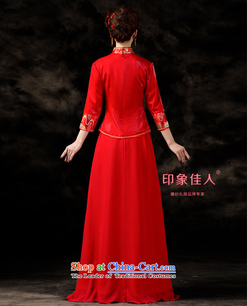 Starring impression of the new Marriage toasting champagne 2015 Service Bridal lace qipao in long-sleeved wedding dresses female Chinese improved long-serving wo gold embroidery  S picture, prices, brand platters! The elections are supplied in the national character of distribution, so action, buy now enjoy more preferential! As soon as possible.