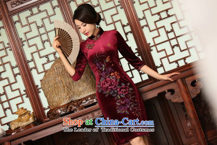 Dan Chu new plush smoke in cheongsam dress 7 cuff improved hand-painted retro Sau San larger cheongsam dress purple M picture, prices, brand platters! The elections are supplied in the national character of distribution, so action, buy now enjoy more preferential! As soon as possible.