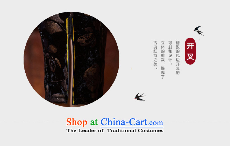 The cross-sa ronghua scouring pads cheongsam with 7 cuff autumn improved cheongsam dress gold stamp cheongsam dress in the new mother replacing qipao QD302 older black XL Photo, prices, brand platters! The elections are supplied in the national character of distribution, so action, buy now enjoy more preferential! As soon as possible.