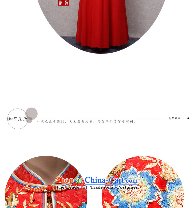 Sau Wo Service 2015 winter new bride red retro improved qipao Chinese evening drink service bridal dresses Sau San Feng use marriages evening wedding gown red Soo kimono + Head Ornaments M picture, prices, brand platters! The elections are supplied in the national character of distribution, so action, buy now enjoy more preferential! As soon as possible.