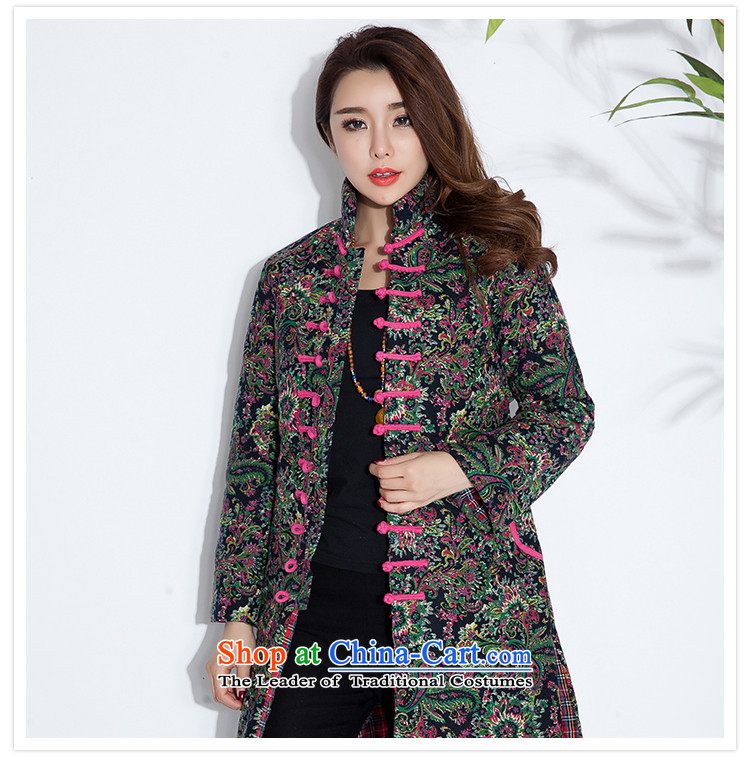 Tang Dynasty JIEYA-WOLF, female cotton linen Our autumn and winter clothing jacket, a stylish medium to long term, 12 ties, Ms. Tang Dynasty Qipao) Blue pink deduction stars XL Photo, prices, brand platters! The elections are supplied in the national character of distribution, so action, buy now enjoy more preferential! As soon as possible.