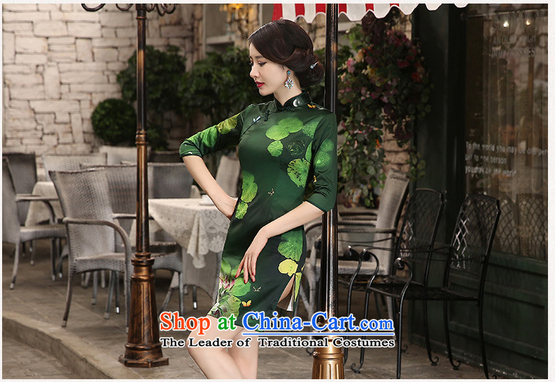 I should be grateful if you would have the cheer her green dress autumn 2015 retro cheongsam with improved cheongsam dress female daily cheongsam look elegant ZA3S08 Army green L picture, prices, brand platters! The elections are supplied in the national character of distribution, so action, buy now enjoy more preferential! As soon as possible.