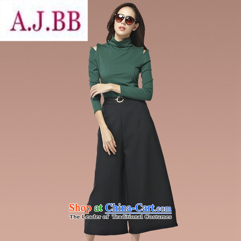 Ms Rebecca Pun stylish shops 2015 autumn and winter long-sleeved T-shirt, forming a solid color shirt Sau San high collar Sau San wild T-shirt bare shoulders sleek and sexy women are Code Red ,A.J.BB,,, shopping on the Internet