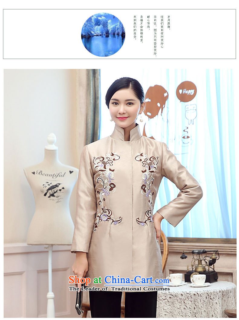 [Sau Kwun Tong] a fragrant 2015 winter clothing new embroidery folder unit in older President Tang Jacket coat m White M mother picture, prices, brand platters! The elections are supplied in the national character of distribution, so action, buy now enjoy more preferential! As soon as possible.