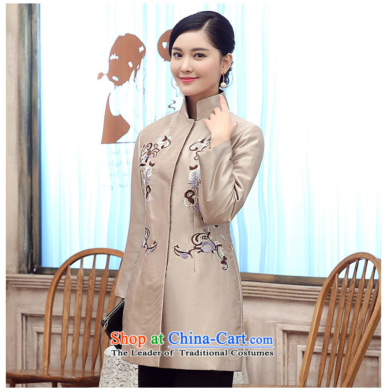 [Sau Kwun Tong] a fragrant 2015 winter clothing new embroidery folder unit in older President Tang Jacket coat m White M mother picture, prices, brand platters! The elections are supplied in the national character of distribution, so action, buy now enjoy more preferential! As soon as possible.