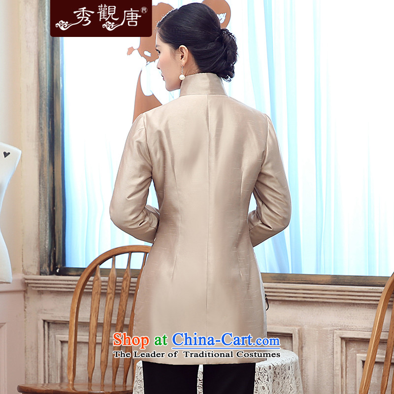 [Sau Kwun Tong] a fragrant 2015 winter clothing new embroidery folder unit in older President Tang Jacket coat m White M, mother-soo Kwun Tong shopping on the Internet has been pressed.