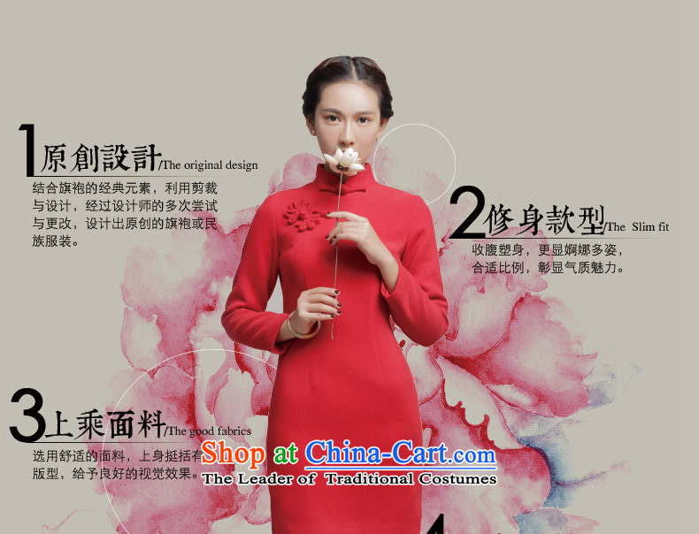 Bong-migratory 7475 gross? 2015 autumn and winter qipao new long-sleeved qipao retro daily cheongsam dress DQ15259 RED XXL picture, prices, brand platters! The elections are supplied in the national character of distribution, so action, buy now enjoy more preferential! As soon as possible.