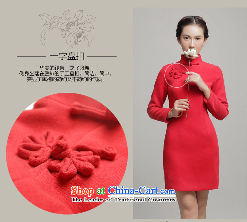 Bong-migratory 7475 gross? 2015 autumn and winter qipao new long-sleeved qipao retro daily cheongsam dress DQ15259 RED XXL picture, prices, brand platters! The elections are supplied in the national character of distribution, so action, buy now enjoy more preferential! As soon as possible.
