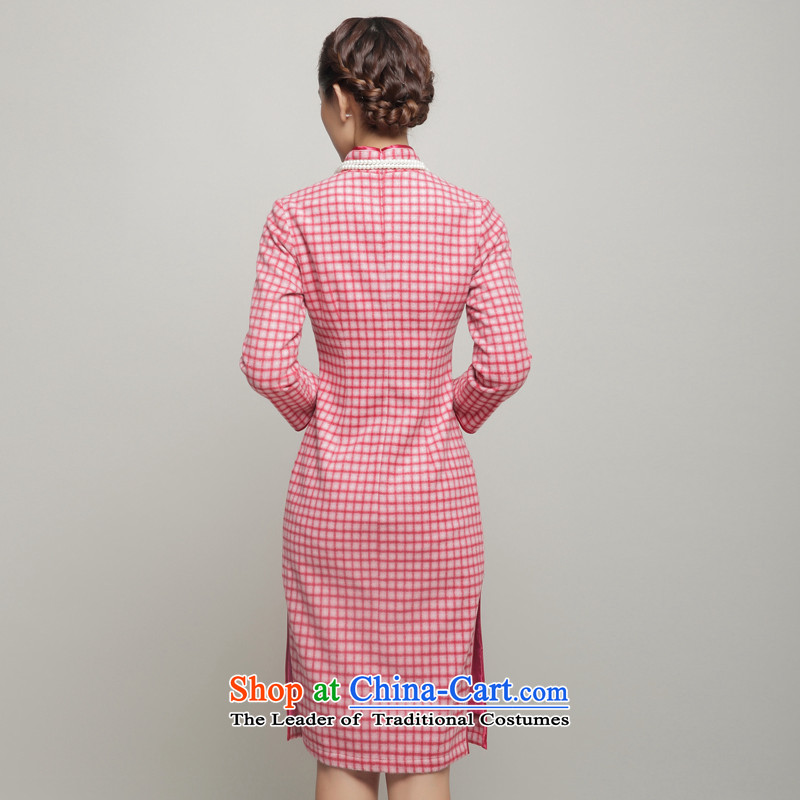 Bong-dwelling for autumn and winter 7475 2015 new long-sleeved qipao latticed qipao retro qipao? gross dresses DQ15260 pink XXL, Bong-migratory 7475 , , , shopping on the Internet