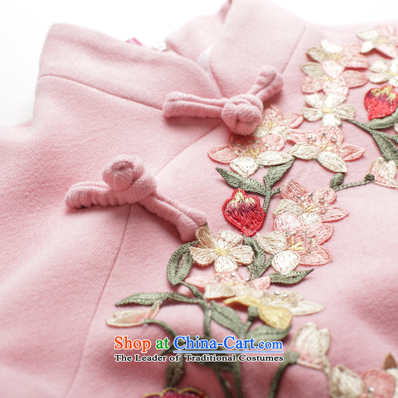 Bong-migratory 7475 gross cheongsam dress? 2015 new winter long-sleeved improved stylish cheongsam dress DQ15263 Embroidered pink S, Bong-migratory 7475 , , , shopping on the Internet