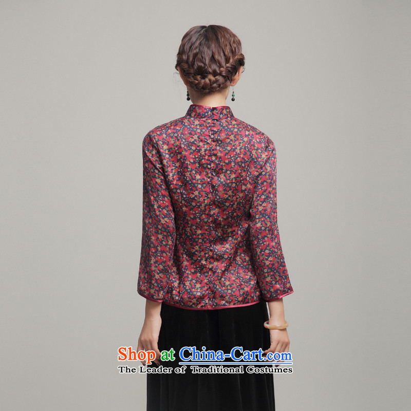 Bong-migratory 7475 Silk Cheongsam shirt 2015 autumn and winter herbs extract new long-sleeved blouses DQ15264 Tang suit S, Bong-migratory 7475 , , , shopping on the Internet