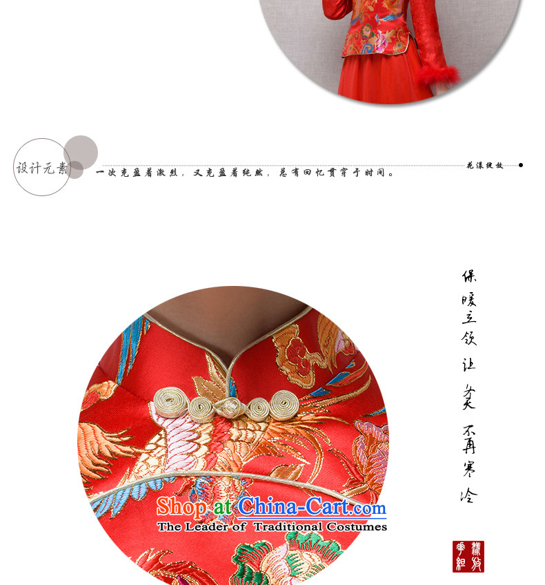 In accordance with the marriage of China love bows services 2015 winter new bride red retro improved Chinese qipao Sau Wo service long ancient wedding dress Warm Kit long gown dress + model Head Ornaments S picture, prices, brand platters! The elections are supplied in the national character of distribution, so action, buy now enjoy more preferential! As soon as possible.