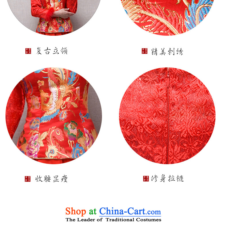 In accordance with the marriage of China love bows services 2015 winter new bride red retro improved Chinese qipao Sau Wo service long ancient wedding dress Warm Kit long gown dress + model Head Ornaments S picture, prices, brand platters! The elections are supplied in the national character of distribution, so action, buy now enjoy more preferential! As soon as possible.