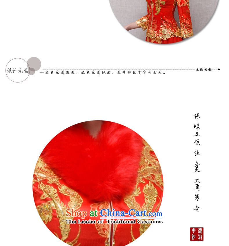 The Chinese dragon in love use marriage bows services-soo Wo Service 2015 new bride retro Chinese improved red kit winter cheongsam plus cotton warm wedding dress suit + Head Ornaments M picture, prices, brand platters! The elections are supplied in the national character of distribution, so action, buy now enjoy more preferential! As soon as possible.