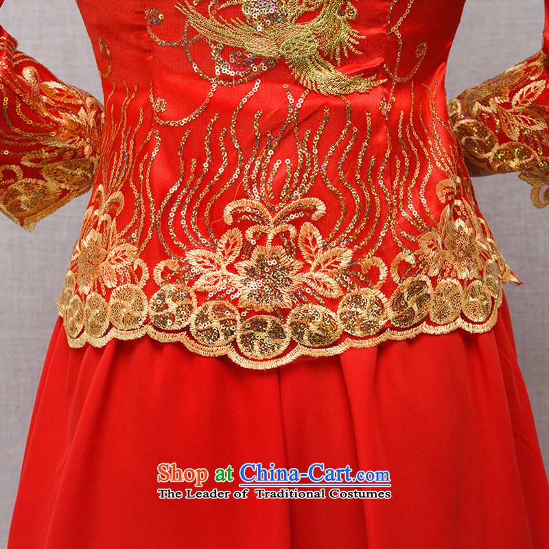 The Chinese dragon in love use marriage bows services-soo Wo Service 2015 new bride retro Chinese improved red kit winter cheongsam plus cotton warm wedding gown + Head Ornaments , dresses, China has been pressed to love shopping on the Internet