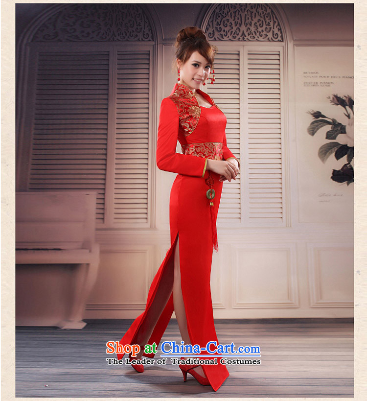 The knot true love etiquette welcome Miss cheongsam dress short of Olympic etiquette school Chorus Concert etiquette to welcome cheongsam red long long-sleeved L picture, prices, brand platters! The elections are supplied in the national character of distribution, so action, buy now enjoy more preferential! As soon as possible.