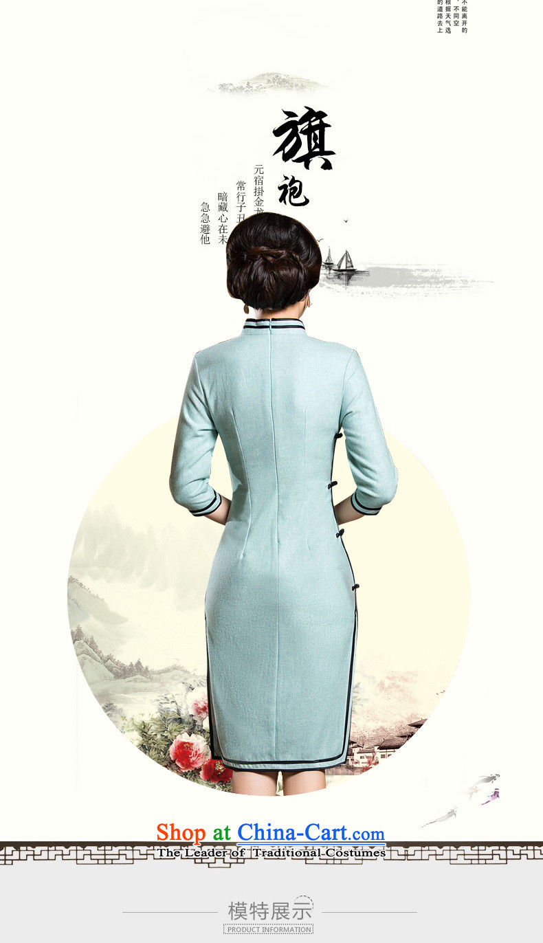 The five senses figure for autumn and winter 2015 new products in a literary and art nouveau cuff in long double bilateral stylish cheongsam dress dress photo color pictures, prices, XXL brand platters! The elections are supplied in the national character of distribution, so action, buy now enjoy more preferential! As soon as possible.
