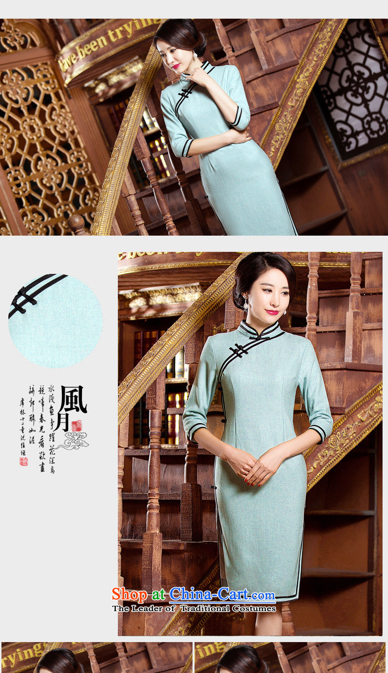 The five senses figure for autumn and winter 2015 new products in a literary and art nouveau cuff in long double bilateral stylish cheongsam dress dress photo color pictures, prices, XXL brand platters! The elections are supplied in the national character of distribution, so action, buy now enjoy more preferential! As soon as possible.