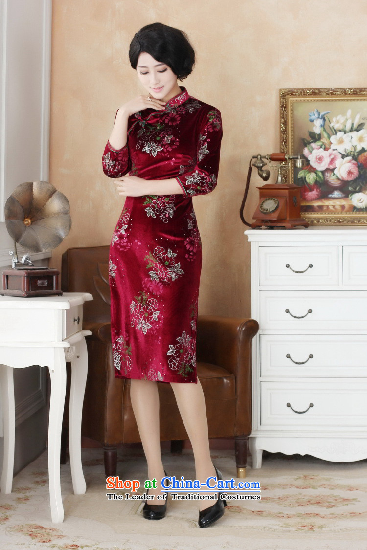 In the spring and autumn jie female Tang dynasty elegant qipao daily wedding banquet Mock-neck manually detained Kim scouring pads cheongsam dress 2507-12 Female Red M picture, prices, brand platters! The elections are supplied in the national character of distribution, so action, buy now enjoy more preferential! As soon as possible.