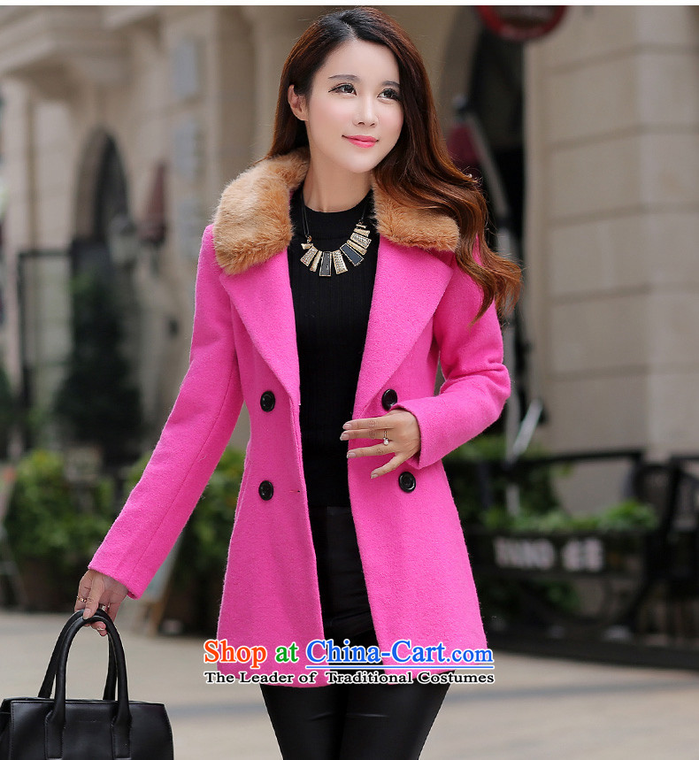 2015 Autumn and winter aimoonsa new double-wool a wool coat lapel gross? Korean female jacket ladies hair so Sau San coats blue L picture, prices, brand platters! The elections are supplied in the national character of distribution, so action, buy now enjoy more preferential! As soon as possible.