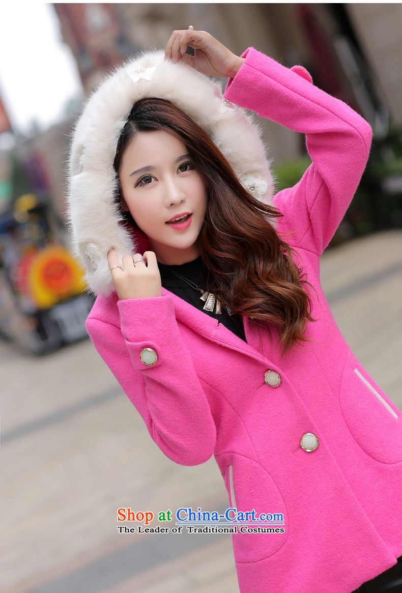 Winter cap gross aimoonsa female jacket? 2015 winter clothing new Korean girl in the body of the decoration gross flows of women's coat? blue S picture, prices, brand platters! The elections are supplied in the national character of distribution, so action, buy now enjoy more preferential! As soon as possible.