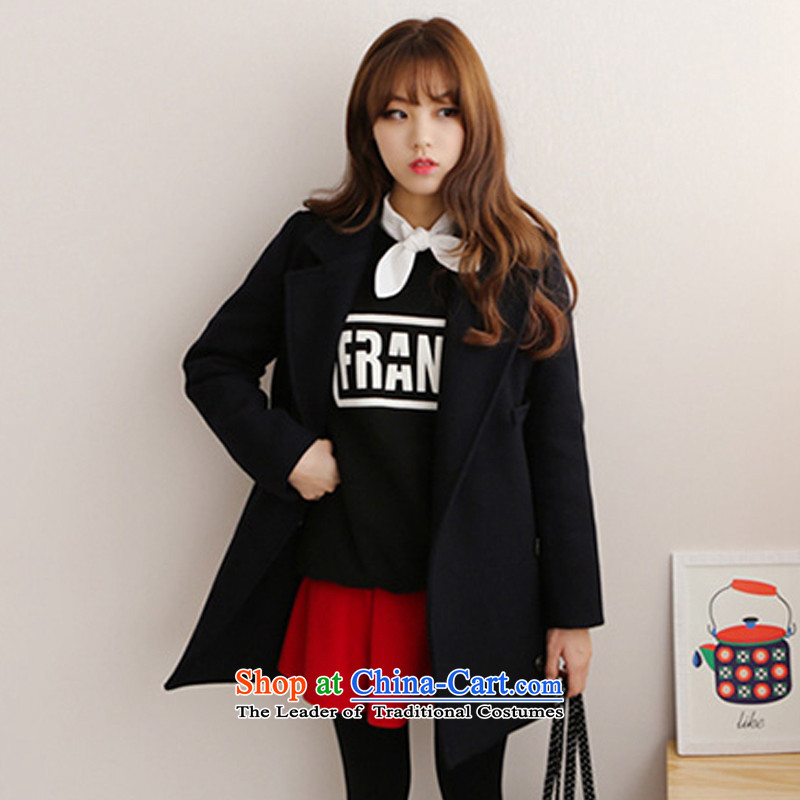 Alam Shah America 2015 autumn and winter new women's thick wool a wool coat, double-gross female Korean jacket is black , L, Lok Noh Alam Shah (LELANSH) , , , shopping on the Internet