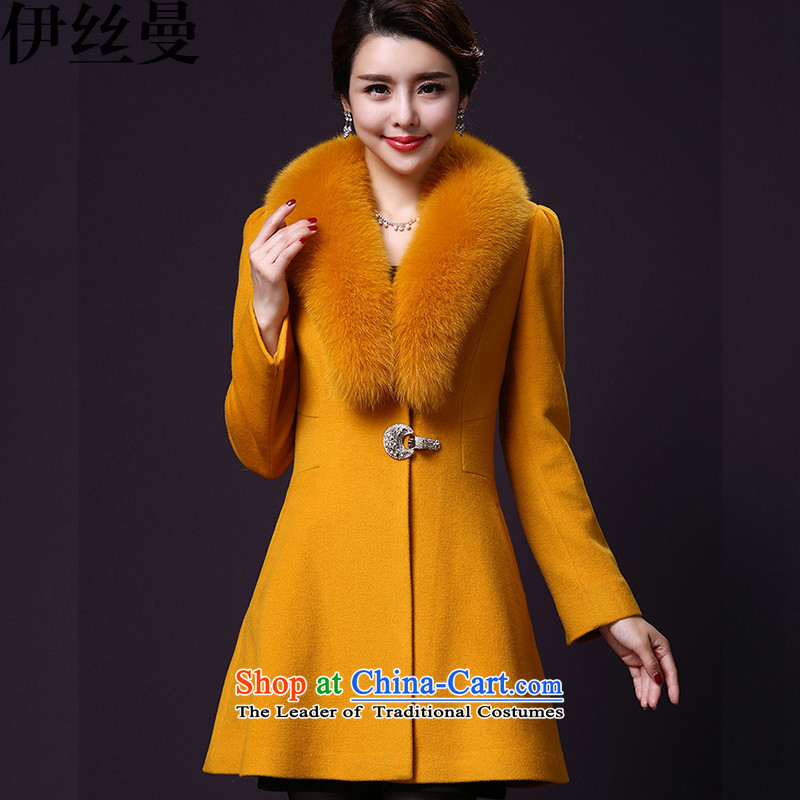 El Wire Cayman 2015 autumn and winter new products for women with mother wool a jacket NRJ6210 XXL, turmeric yellow, Cayman , , , shopping on the Internet
