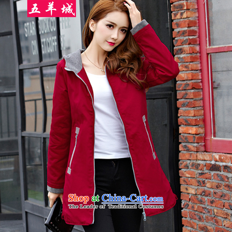 Five Rams City larger female Wind Jacket Fall/Winter Collections of female graphics thick, thin Korean thick sister leisure wild temperament shirt-sleeves 116 4XL recommendations about 150, Five Rams City shopping on the Internet has been pressed.