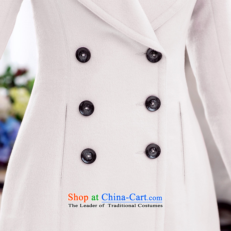 2015 Autumn and winter HNNSSEMA new Korean Sau San Mao? in the lapel large coats of the cotton waffle warm a Women's jacket m White S Korean population (HNNSSEMA Castores Magi) , , , shopping on the Internet