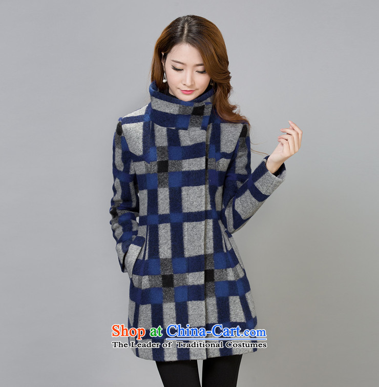 About the 2015 autumn and winter desecrated by the new short of female latticed temperament jacket is larger gross a wool coat autumn and winter loose video thin 1678 blue patterned XXL picture, prices, brand platters! The elections are supplied in the national character of distribution, so action, buy now enjoy more preferential! As soon as possible.