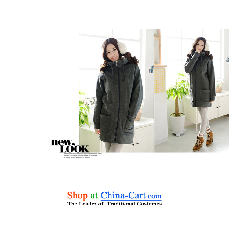 The new 2015 winter Zz&ff larger female thick long in Nogun mm200 cap video thin plus lint-free toiletries jacket thick dark gray XXXXXL(5257 recommendations 180-200 catty) Picture, prices, brand platters! The elections are supplied in the national character of distribution, so action, buy now enjoy more preferential! As soon as possible.