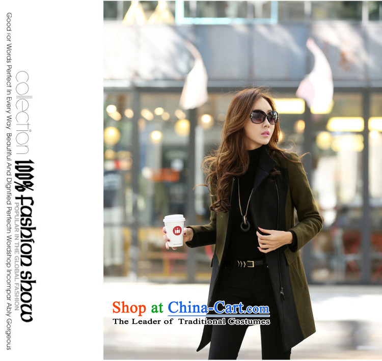 Fanni yi 2015 winter clothing new Korean female army long-sleeved green a wool coat Sau San over the medium to longer term, video thin hair? jacket green M picture, prices, brand platters! The elections are supplied in the national character of distribution, so action, buy now enjoy more preferential! As soon as possible.