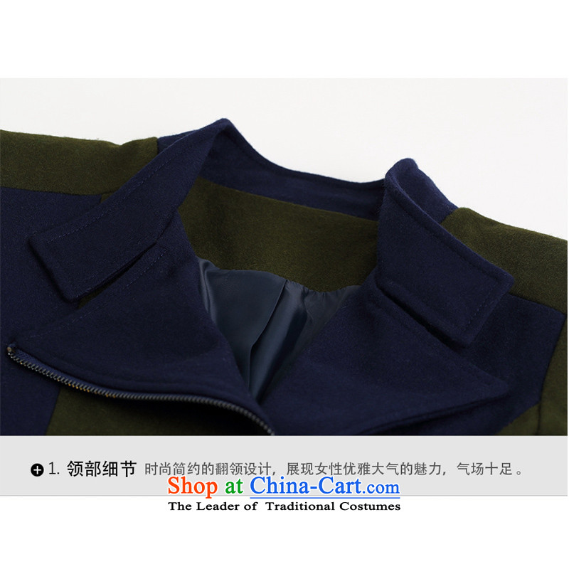 Fanni yi 2015 winter clothing new Korean female army long-sleeved green a wool coat Sau San over the medium to longer term, video thin hair? M green jacket, Yi (faniyi) , , , shopping on the Internet