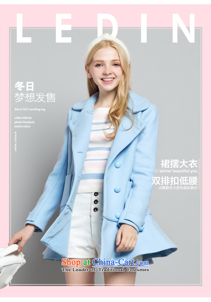 Lok-machi 2015 winter new products female sweet gentlewoman wind, double-Low waist petticoats C1AA44720 BLUE S/155 coats picture, prices, brand platters! The elections are supplied in the national character of distribution, so action, buy now enjoy more preferential! As soon as possible.