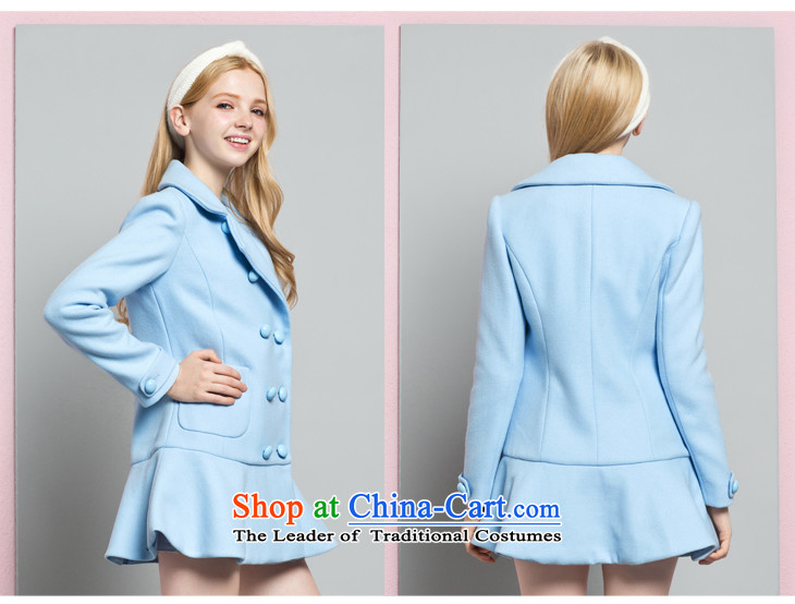 Lok-machi 2015 winter new products female sweet gentlewoman wind, double-Low waist petticoats C1AA44720 BLUE S/155 coats picture, prices, brand platters! The elections are supplied in the national character of distribution, so action, buy now enjoy more preferential! As soon as possible.
