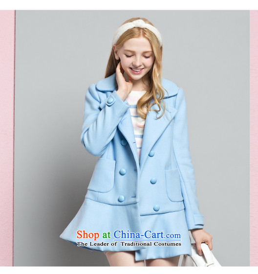 Lok-machi 2015 winter new products female sweet gentlewoman wind, double-Low waist petticoats C1AA44720 BLUE S/155 coats picture, prices, brand platters! The elections are supplied in the national character of distribution, so action, buy now enjoy more preferential! As soon as possible.