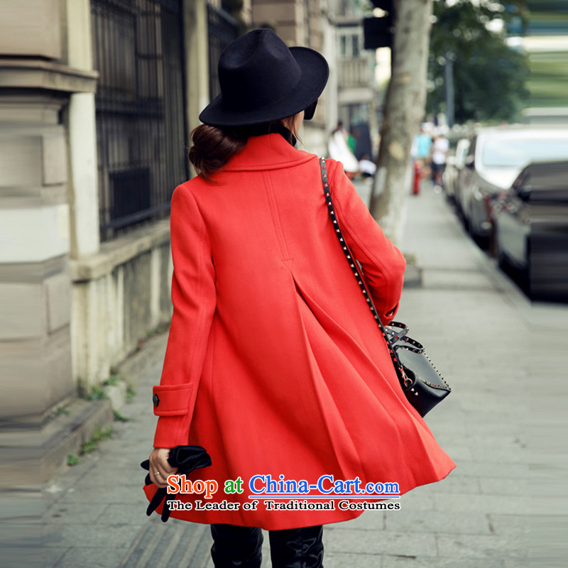 Statements were made by Lau autumn and winter new double-Stylish coat SA gross? red , L LAU Statement (she says) , , , shopping on the Internet