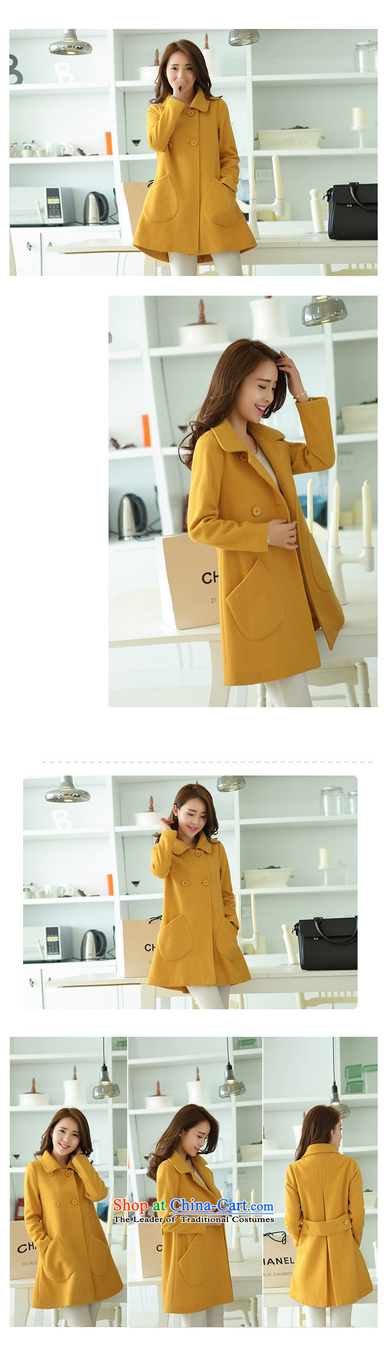 Statements were made by the fall of the new Lau Hin thin, long-Sau San lapel gross jacket SAA Yellow M? Picture, prices, brand platters! The elections are supplied in the national character of distribution, so action, buy now enjoy more preferential! As soon as possible.